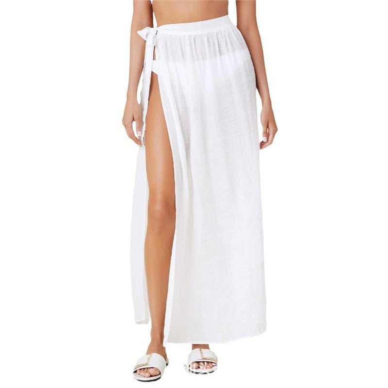 Women's Apron One-Piece Swimsuit with Wrap Skirt