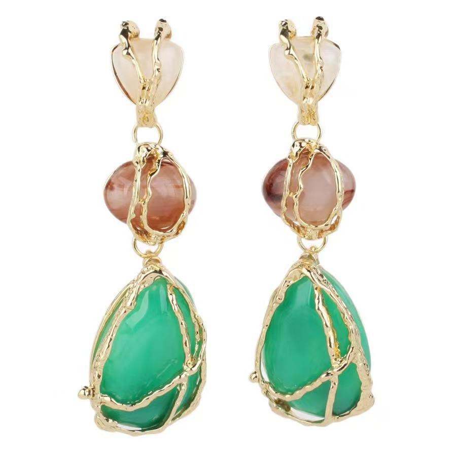 Acrylic Geometric Resin Dangle Earrings