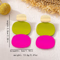 Colorful Geometric Disc Earrings for Women